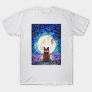 Corgi - full moon meditation T-Shirt